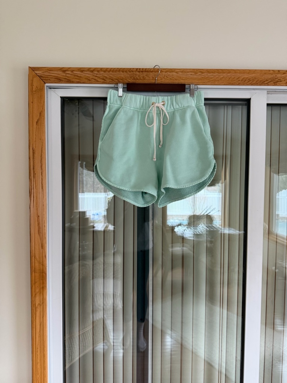 Les Tien Women's “Serena” Mint Athletic Lounge Shorts with Drawstring